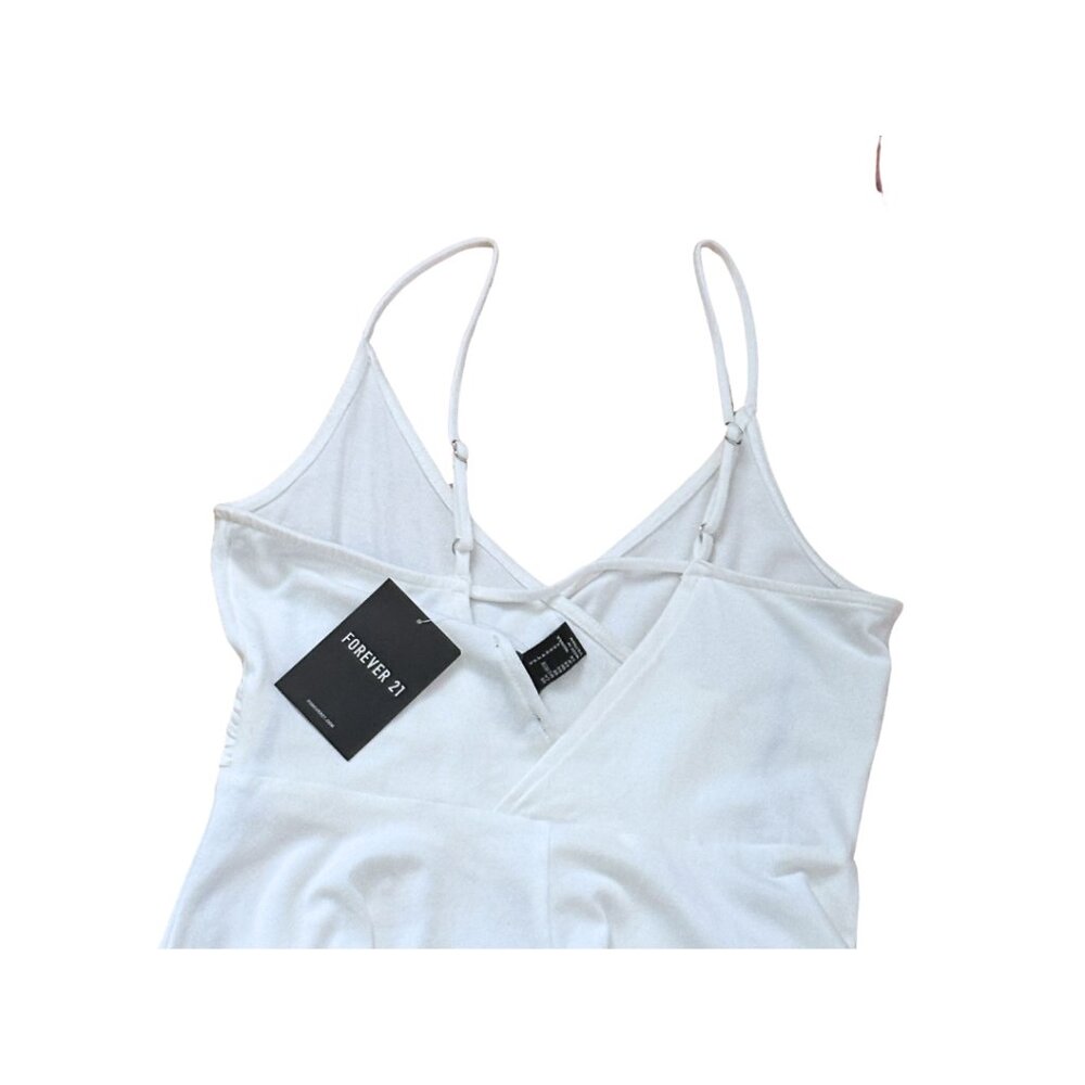 SOLD White Fit and Flare Dress Forever 21 Size Small - Picture 3 of 9